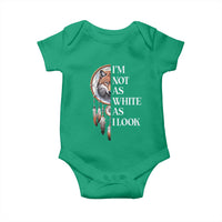 Native Americans Baby Onesie I'm Not As White As I Look Vintage Wolf Dreamcatcher - Wonder Print Shop