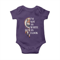 Native Americans Baby Onesie I'm Not As White As I Look Vintage Wolf Dreamcatcher - Wonder Print Shop