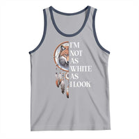 Native Americans Tank Top I'm Not As White As I Look Vintage Wolf Dreamcatcher - Wonder Print Shop