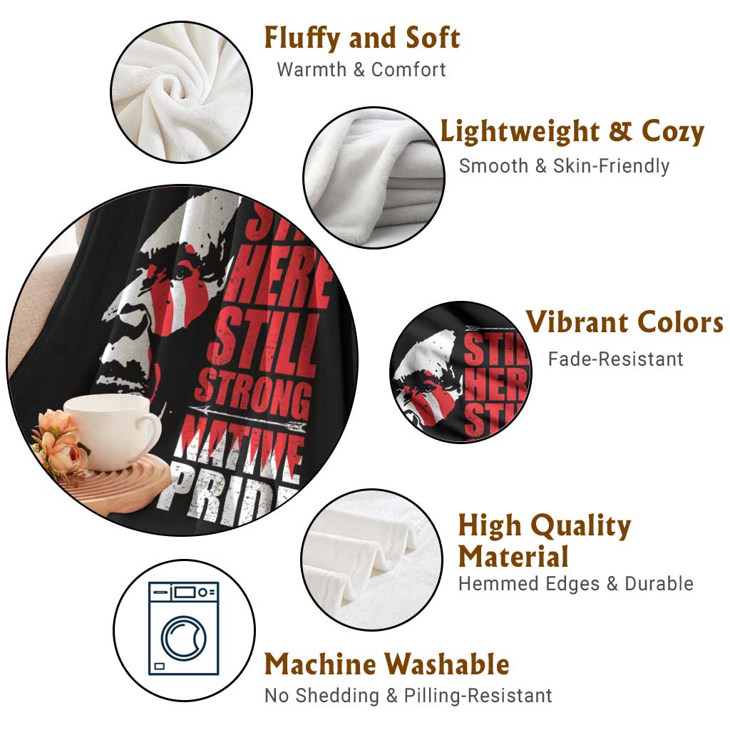 Native Americans Throw Blanket Still Here Still Strong Native Pride Tribes - Wonder Print Shop