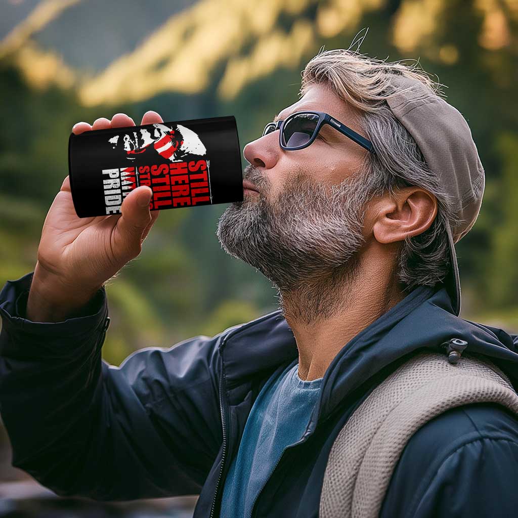 Native Americans 4 in 1 Can Cooler Tumbler Still Here Still Strong Native Pride Tribes - Wonder Print Shop