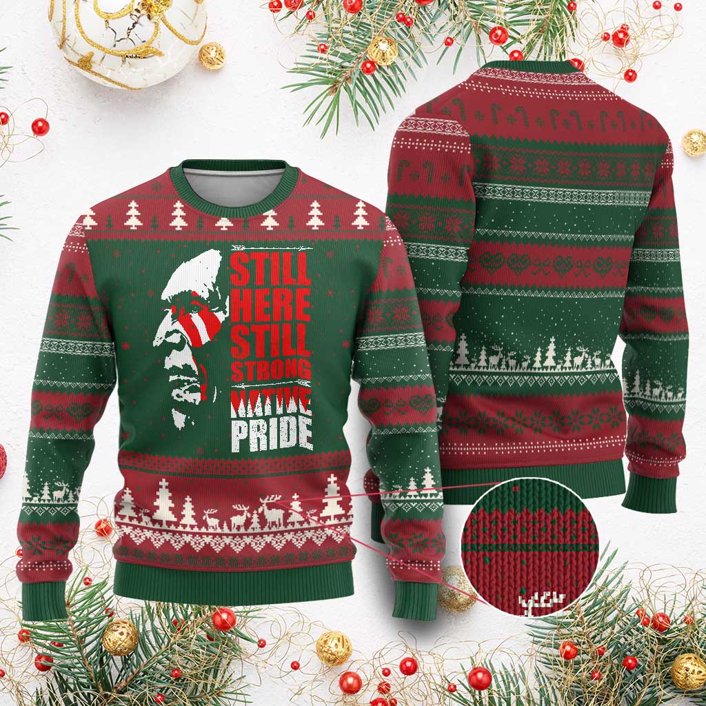 Native Americans Ugly Christmas Sweater Still Here Still Strong Native Pride Tribes - Wonder Print Shop