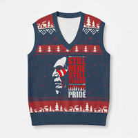Native Americans V-Neck Knit Sweater Vest Still Here Still Strong Native Pride Tribes - Wonder Print Shop