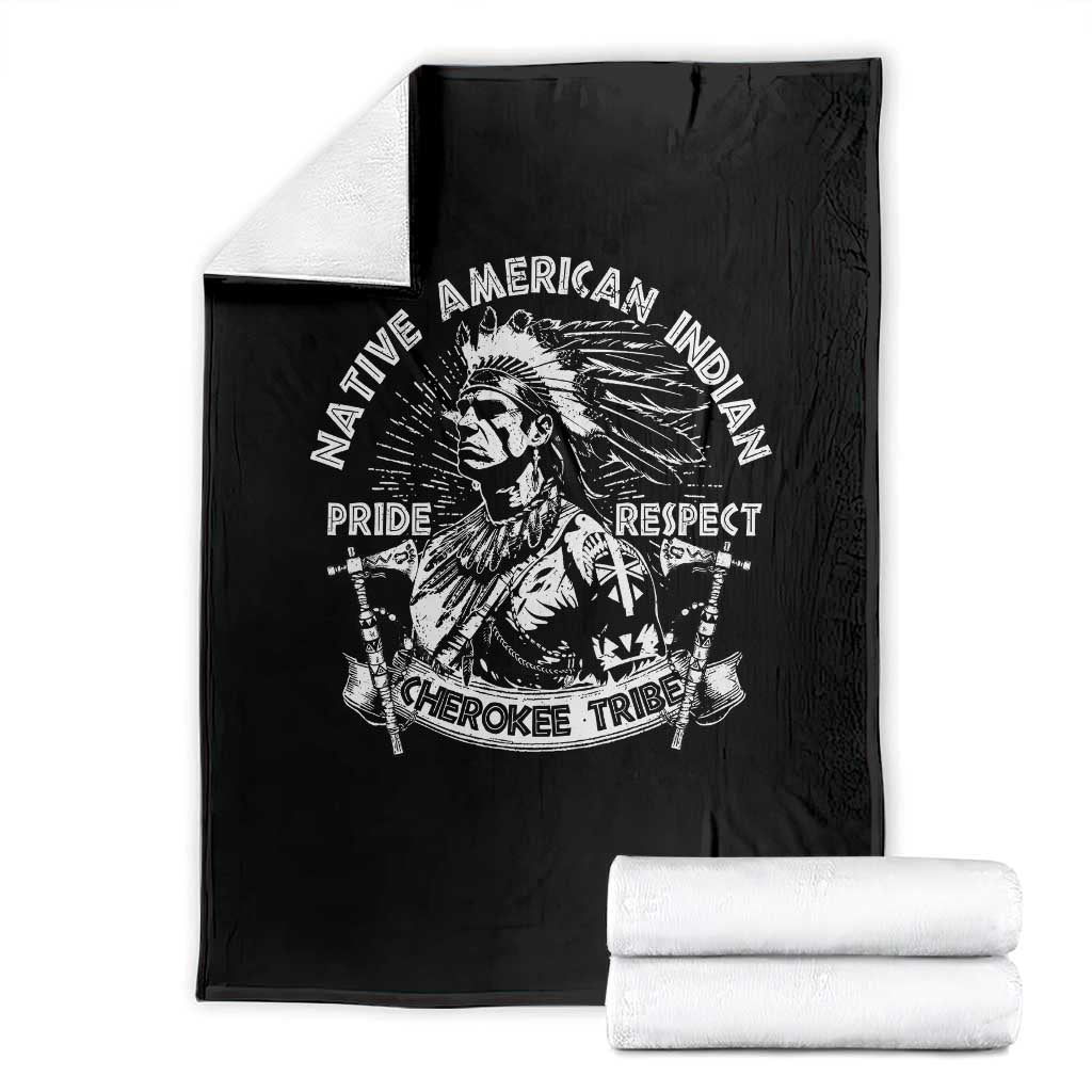 Cherokee Tribe Throw Blanket Native American Indian Pride Respect Axe - Wonder Print Shop
