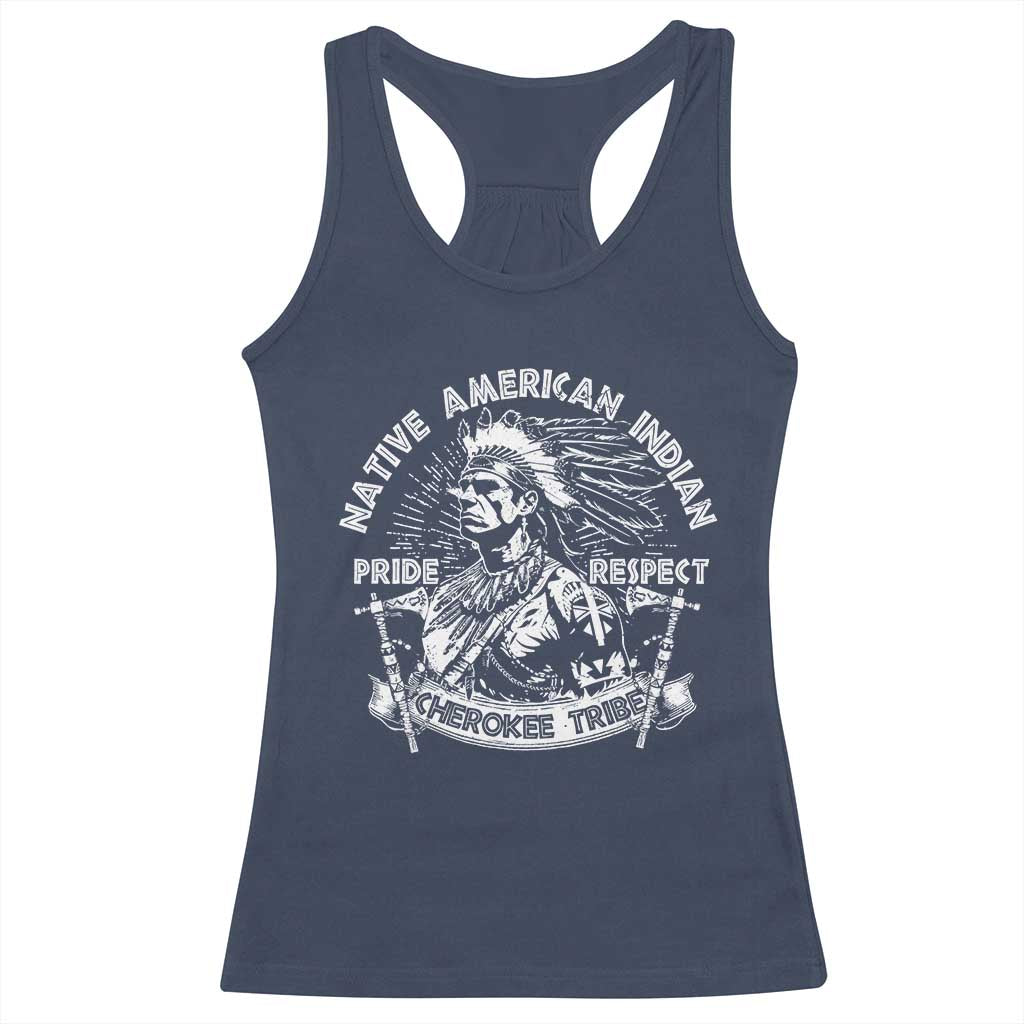 Cherokee Tribe Racerback Tank Top Native American Indian Pride Respect Axe - Wonder Print Shop