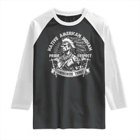 Cherokee Tribe Raglan Shirt Native American Indian Pride Respect Axe - Wonder Print Shop
