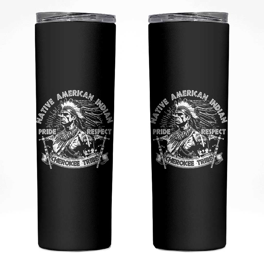 Cherokee Tribe Skinny Tumbler Native American Indian Pride Respect Axe - Wonder Print Shop
