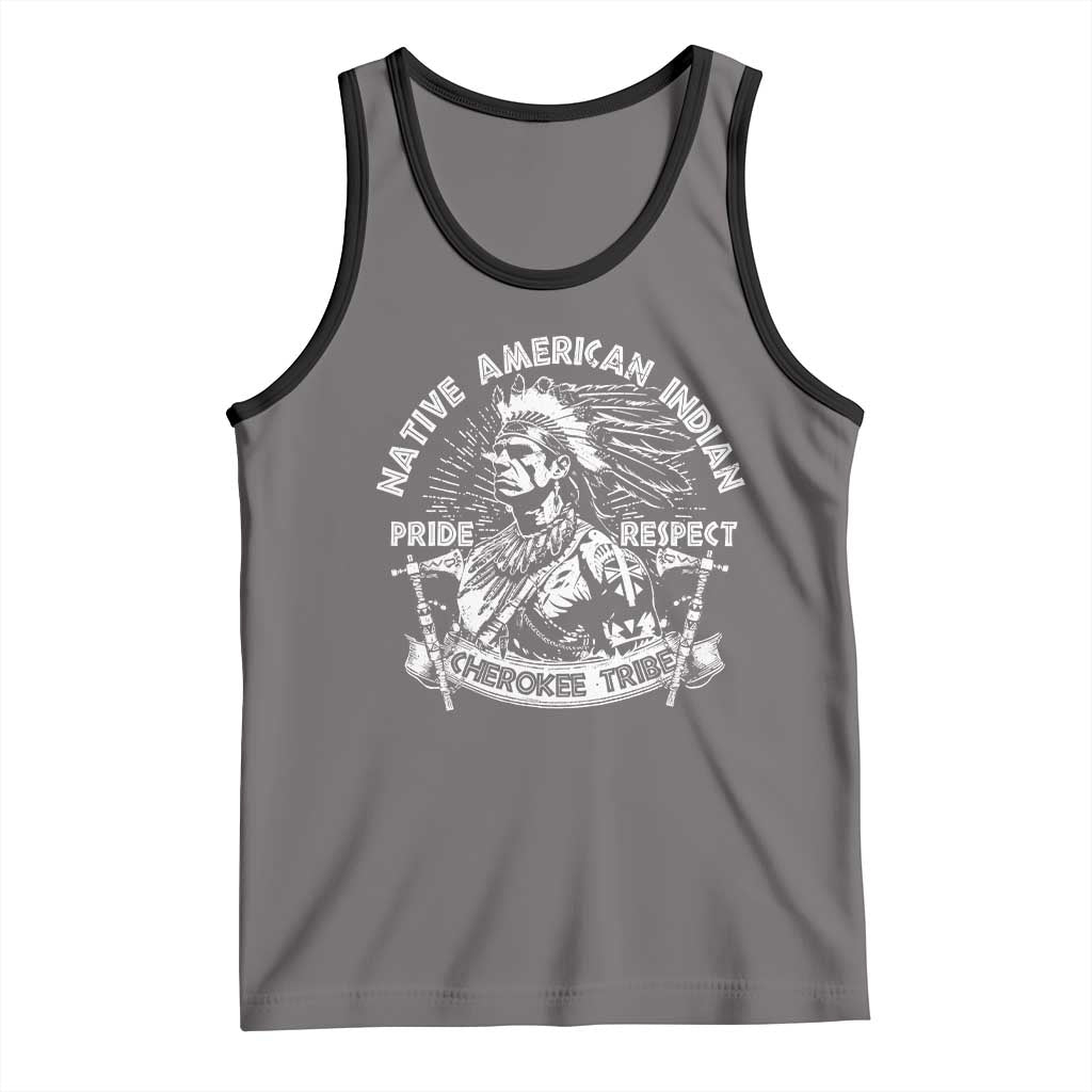 Cherokee Tribe Tank Top Native American Indian Pride Respect Axe - Wonder Print Shop