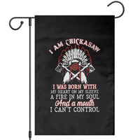 Chickasaw Indians Garden Flag I Am Chickasaw I Was Born With My Heart On My Sleeve War Bonnet - Wonder Print Shop