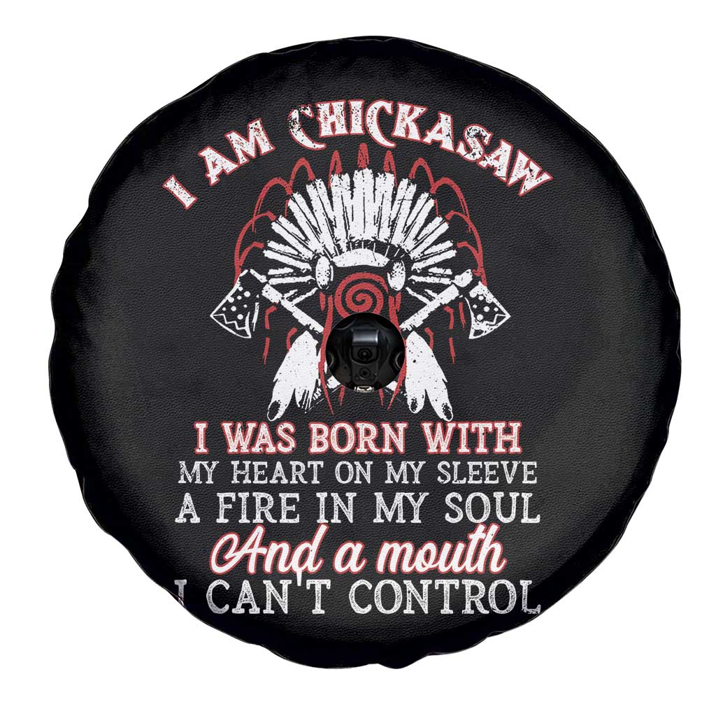 Chickasaw Indians Spare Tire Cover I Am Chickasaw I Was Born With My Heart On My Sleeve War Bonnet - Wonder Print Shop