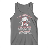 Chickasaw Indians Tank Top I Am Chickasaw I Was Born With My Heart On My Sleeve War Bonnet - Wonder Print Shop
