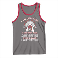 Chickasaw Indians Tank Top I Am Chickasaw I Was Born With My Heart On My Sleeve War Bonnet - Wonder Print Shop