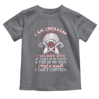 Chickasaw Indians Toddler T Shirt I Am Chickasaw I Was Born With My Heart On My Sleeve War Bonnet - Wonder Print Shop
