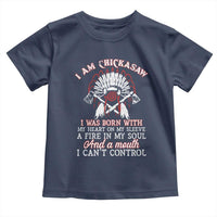 Chickasaw Indians Toddler T Shirt I Am Chickasaw I Was Born With My Heart On My Sleeve War Bonnet - Wonder Print Shop