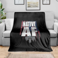 Native American Indian Throw Blanket Native AF Indigenous Vintage Thunderbird - Wonder Print Shop