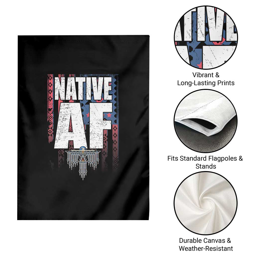 Native American Indian Garden Flag Native AF Indigenous Vintage Thunderbird - Wonder Print Shop