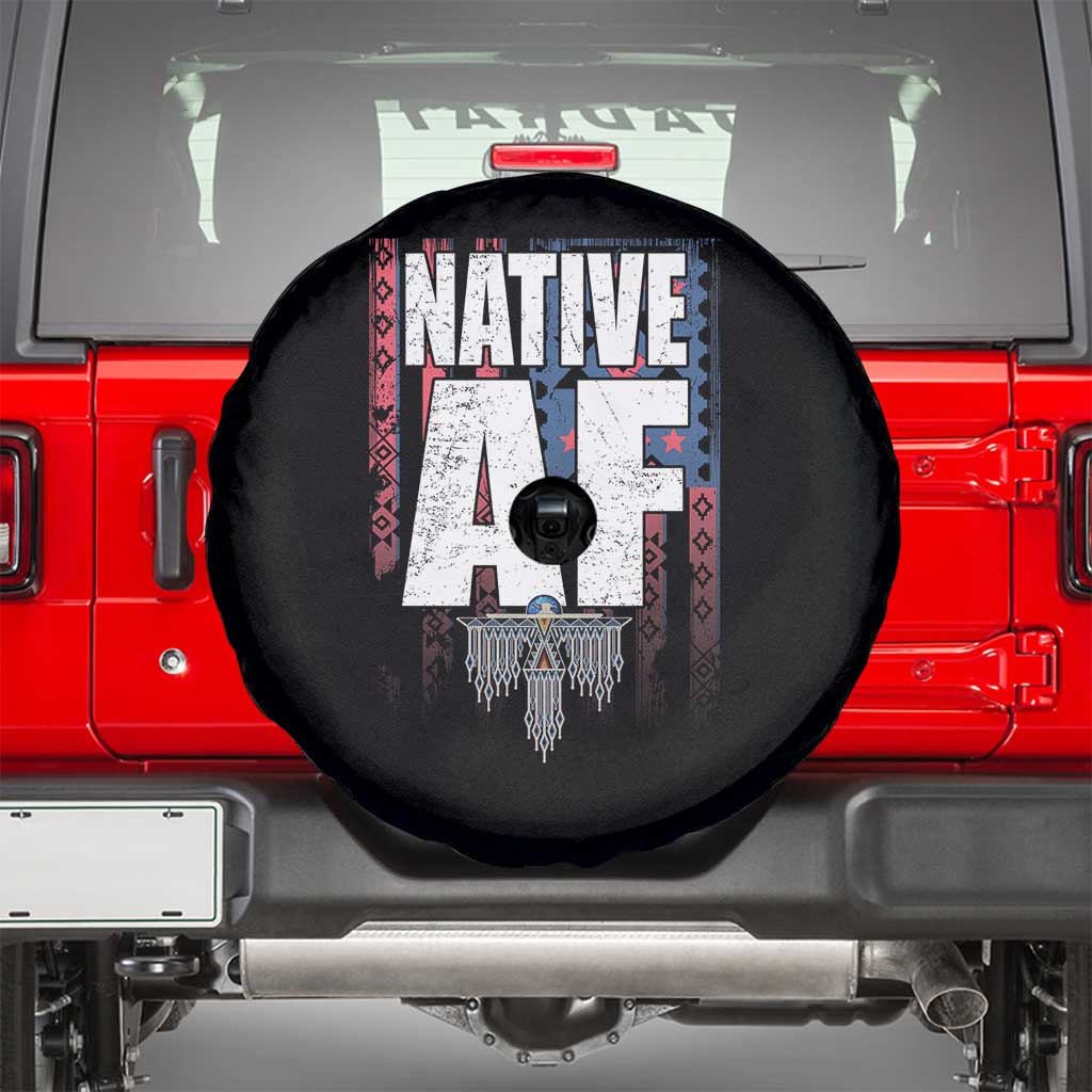 Native American Indian Spare Tire Cover Native AF Indigenous Vintage Thunderbird - Wonder Print Shop
