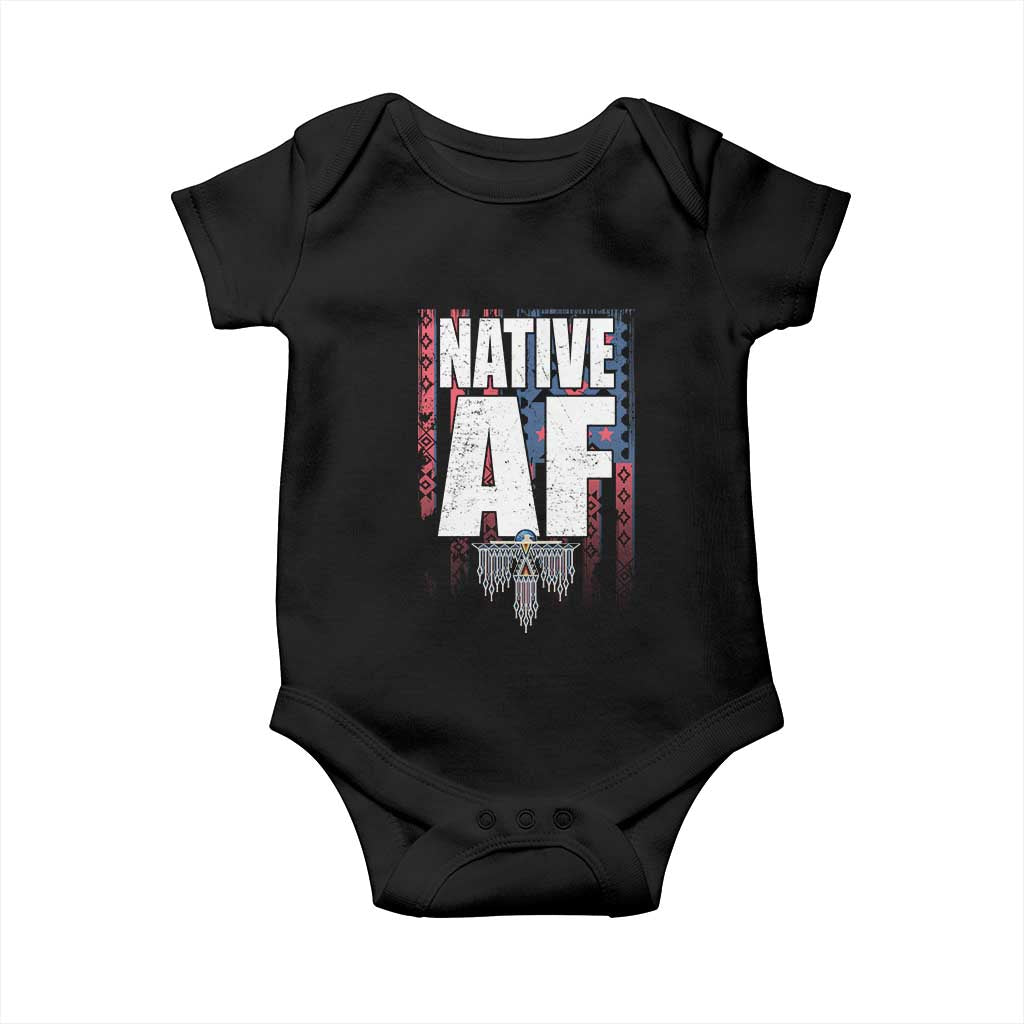 Native American Indian Baby Onesie Native AF Indigenous Vintage Thunderbird - Wonder Print Shop