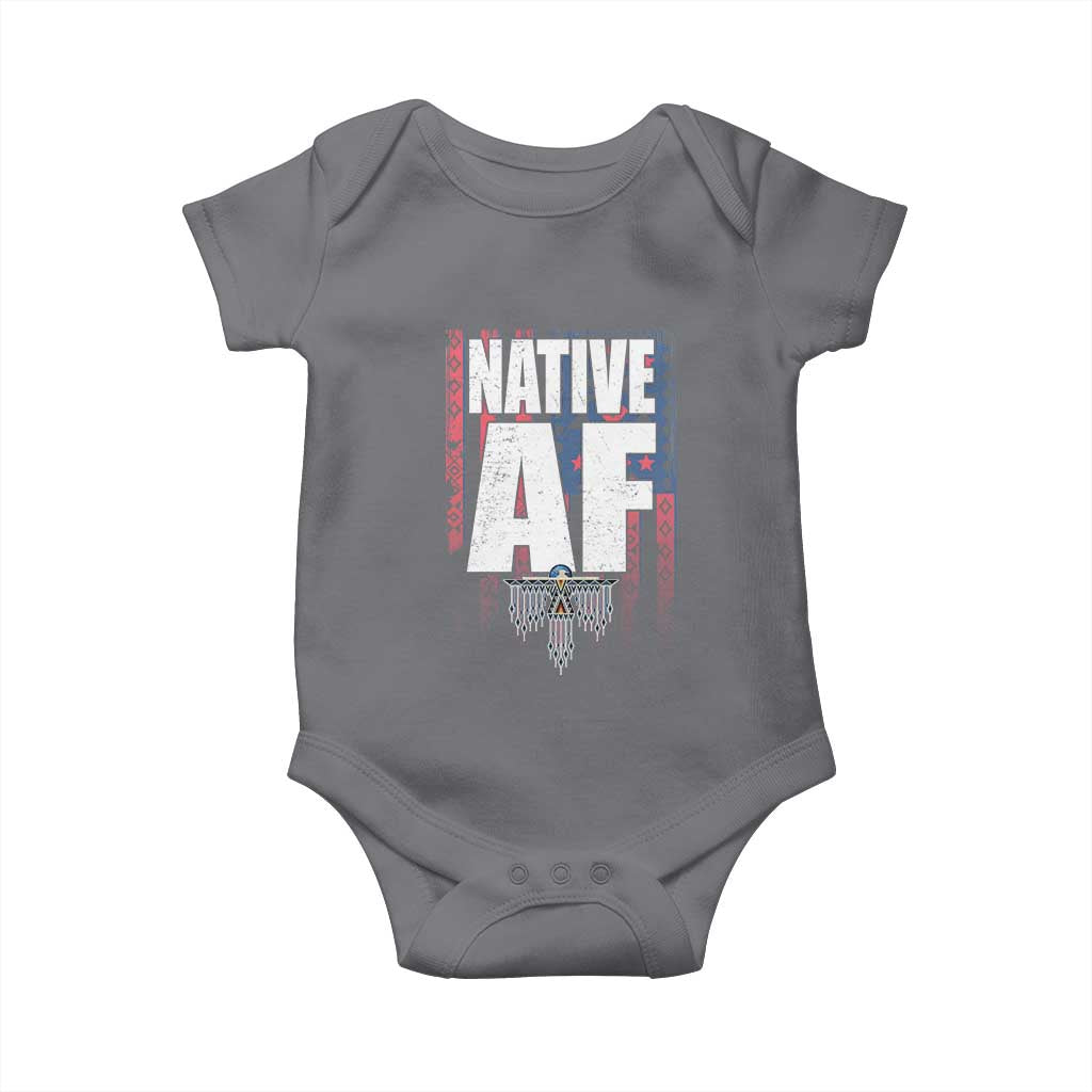 Native American Indian Baby Onesie Native AF Indigenous Vintage Thunderbird - Wonder Print Shop