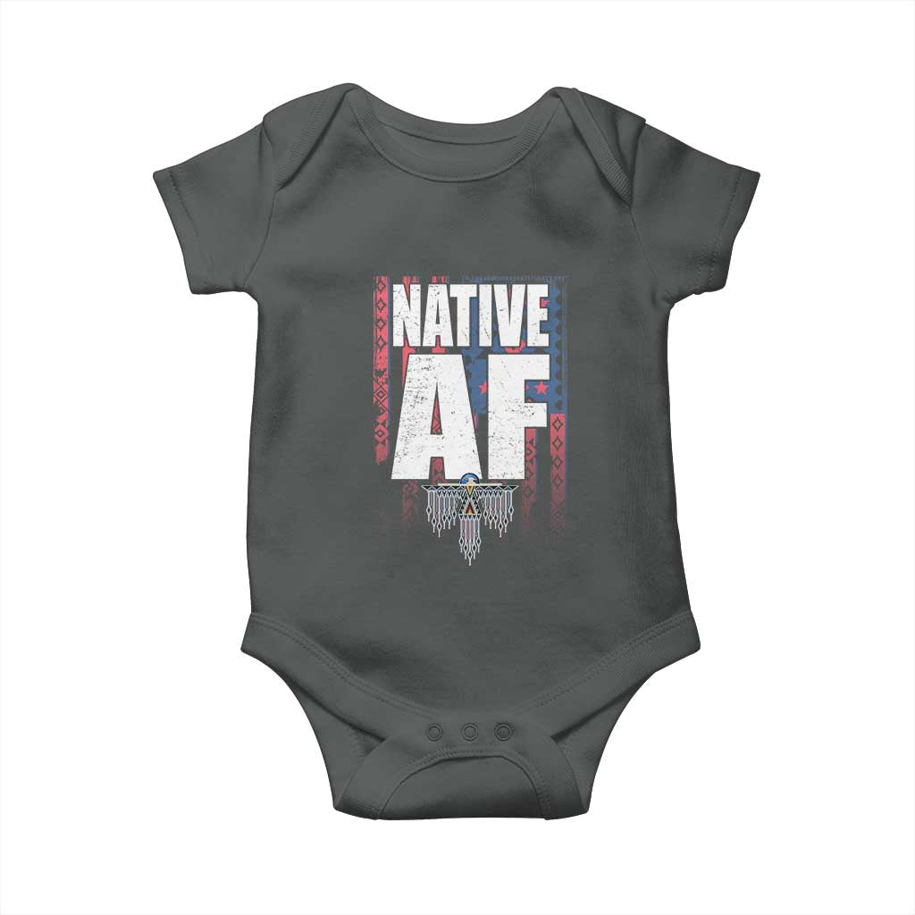 Native American Indian Baby Onesie Native AF Indigenous Vintage Thunderbird - Wonder Print Shop