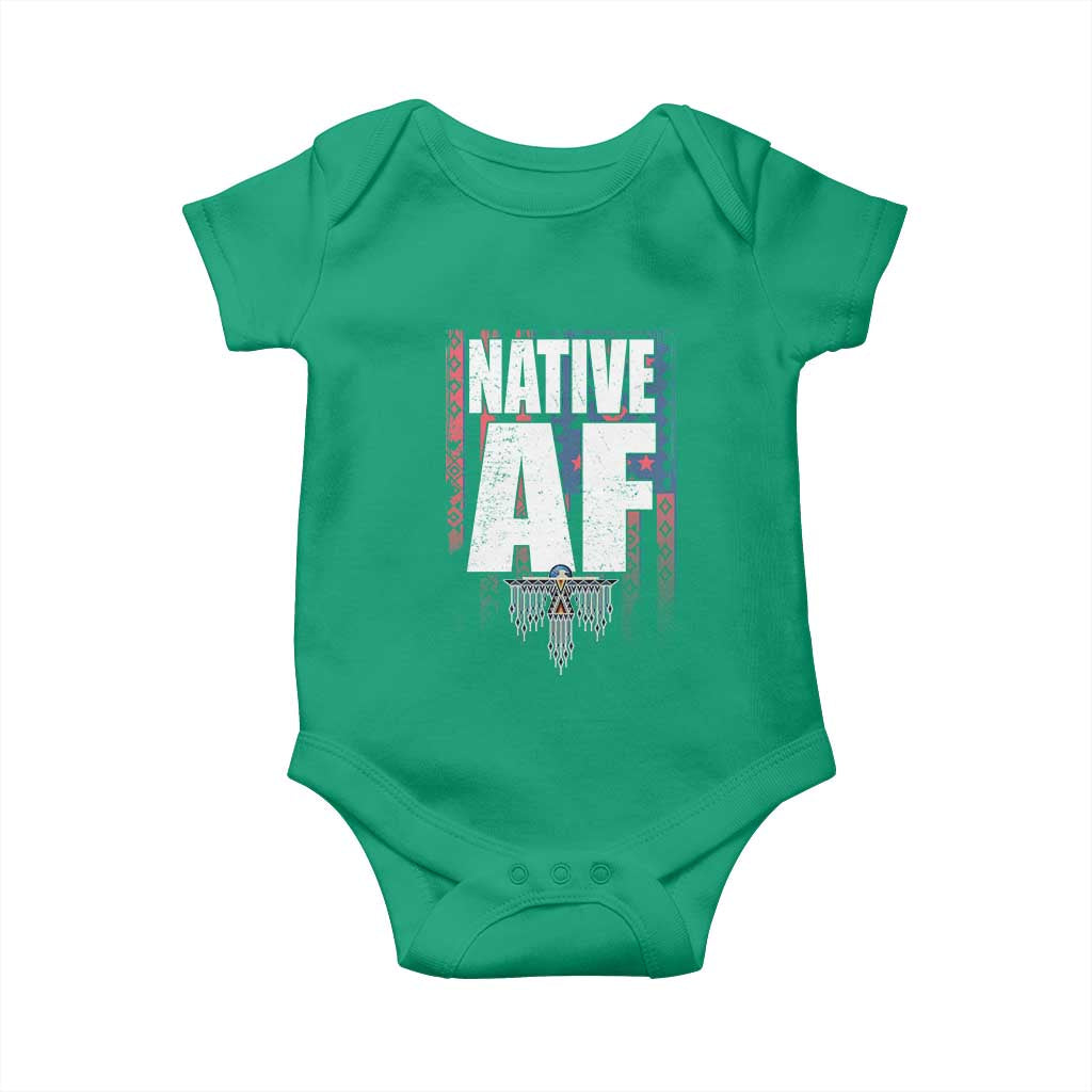 Native American Indian Baby Onesie Native AF Indigenous Vintage Thunderbird - Wonder Print Shop