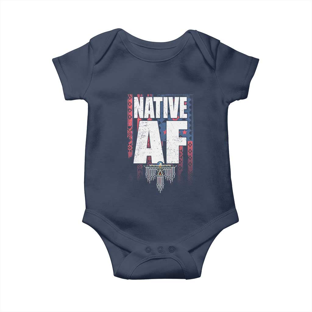 Native American Indian Baby Onesie Native AF Indigenous Vintage Thunderbird - Wonder Print Shop