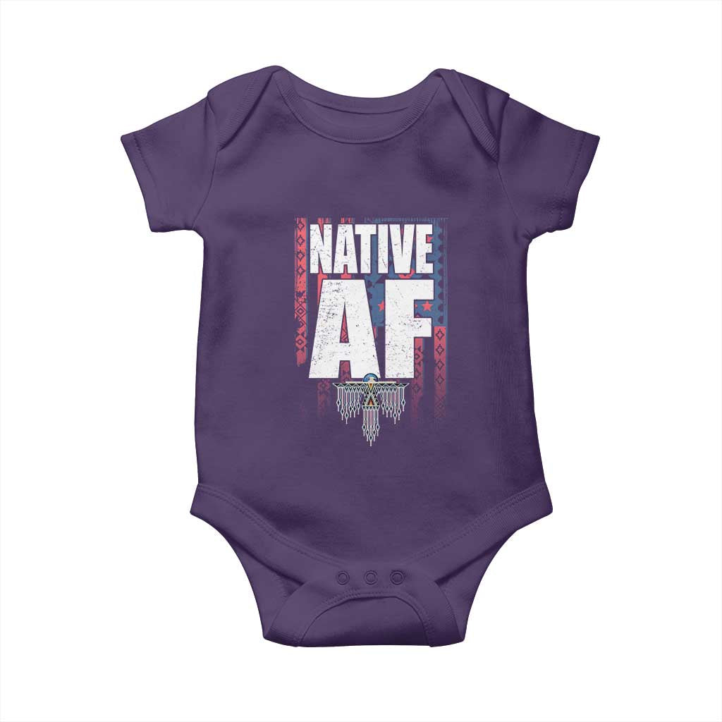 Native American Indian Baby Onesie Native AF Indigenous Vintage Thunderbird - Wonder Print Shop