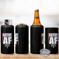 Native American Indian 4 in 1 Can Cooler Tumbler Native AF Indigenous Vintage Thunderbird - Wonder Print Shop