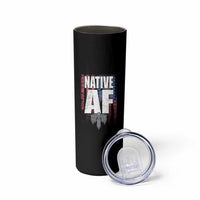 Native American Indian Skinny Tumbler Native AF Indigenous Vintage Thunderbird - Wonder Print Shop
