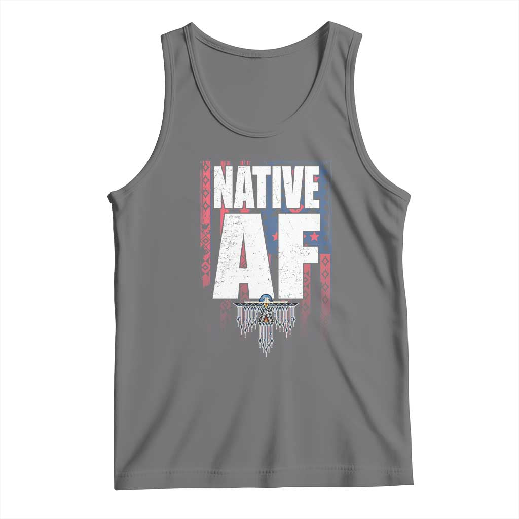 Native American Indian Tank Top Native AF Indigenous Vintage Thunderbird - Wonder Print Shop
