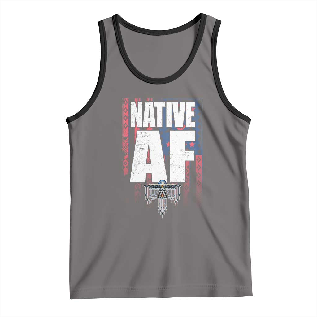 Native American Indian Tank Top Native AF Indigenous Vintage Thunderbird - Wonder Print Shop