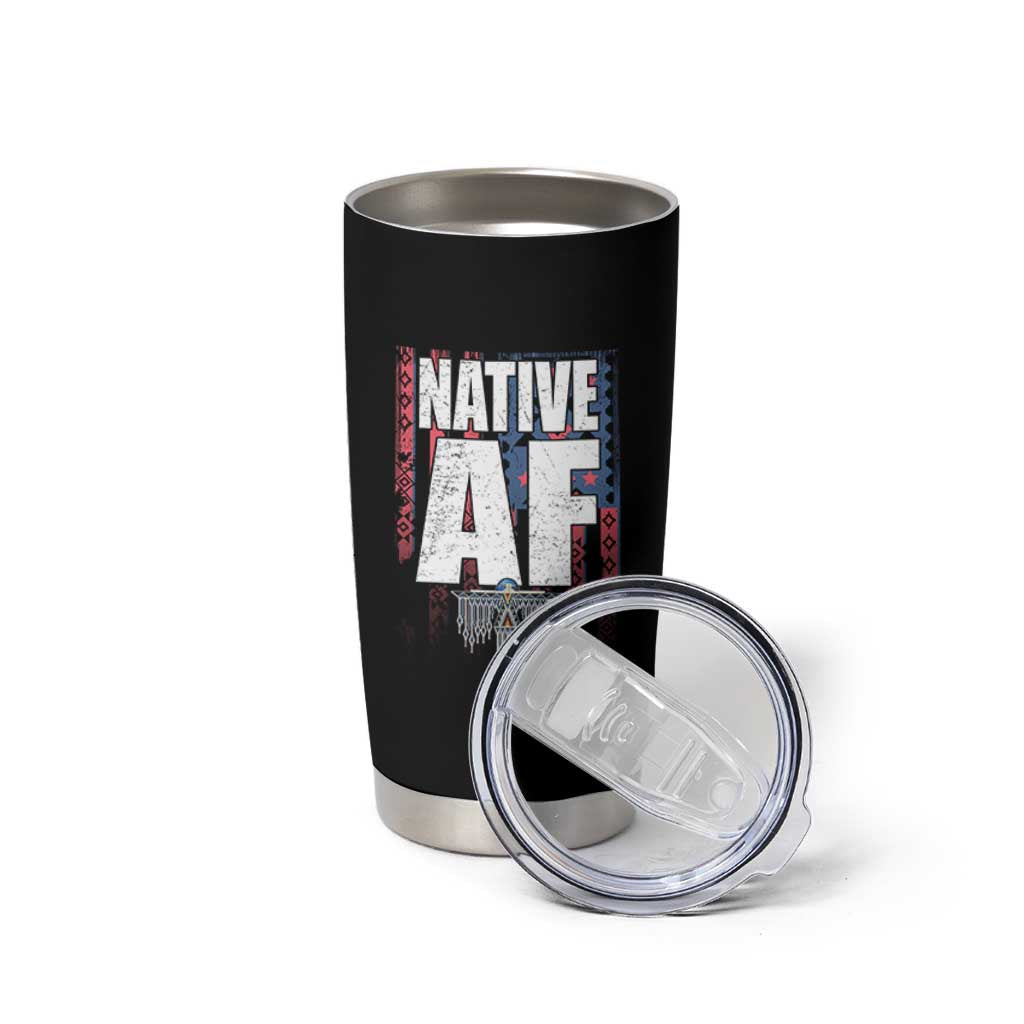 Native American Indian Tumbler Cup Native AF Indigenous Vintage Thunderbird - Wonder Print Shop