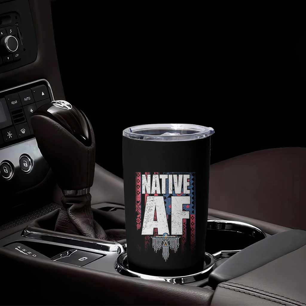 Native American Indian Tumbler Cup Native AF Indigenous Vintage Thunderbird - Wonder Print Shop