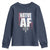Native American Indian Youth Sweatshirt Native AF Indigenous Vintage Thunderbird - Wonder Print Shop