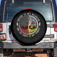 Native Americans Spare Tire Cover Nature Is My Religion And The Earth Is My Church Tree Peyote - Wonder Print Shop
