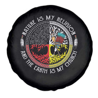 Native Americans Spare Tire Cover Nature Is My Religion And The Earth Is My Church Tree Peyote - Wonder Print Shop
