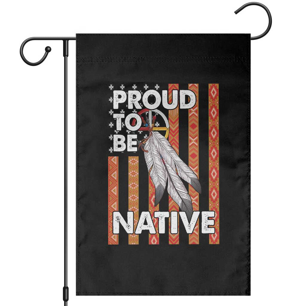Native American Garden Flag Proud To Be Native American Flag Tribal Prints Medicine Wheel - Wonder Print Shop