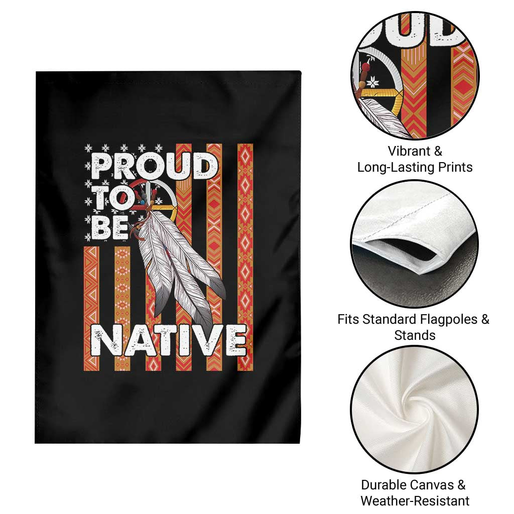 Native American Garden Flag Proud To Be Native American Flag Tribal Prints Medicine Wheel - Wonder Print Shop