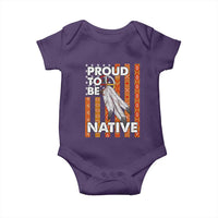 Native American Baby Onesie Proud To Be Native American Flag Tribal Prints Medicine Wheel - Wonder Print Shop