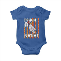 Native American Baby Onesie Proud To Be Native American Flag Tribal Prints Medicine Wheel - Wonder Print Shop