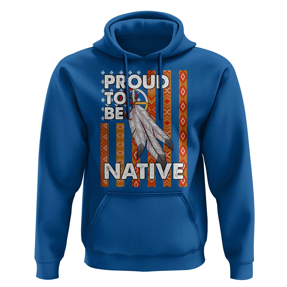 Native American Hoodie Proud To Be Native American Flag Tribal Prints Medicine Wheel - Wonder Print Shop