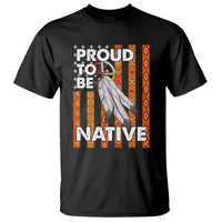 Native American T Shirt Proud To Be Native American Flag Tribal Prints Medicine Wheel - Wonder Print Shop