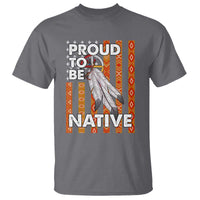 Native American T Shirt Proud To Be Native American Flag Tribal Prints Medicine Wheel - Wonder Print Shop
