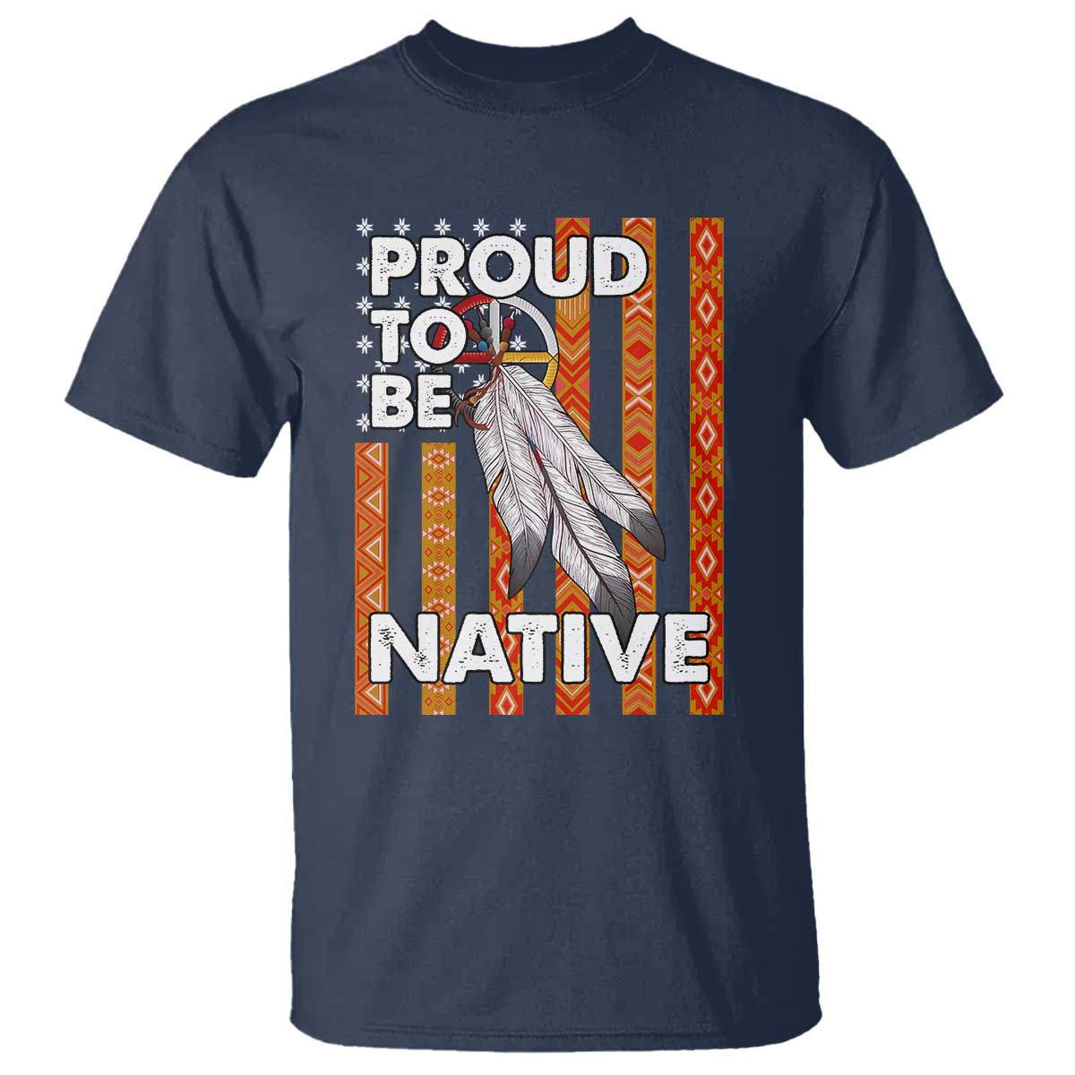Native American T Shirt Proud To Be Native American Flag Tribal Prints Medicine Wheel - Wonder Print Shop
