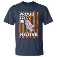 Native American T Shirt Proud To Be Native American Flag Tribal Prints Medicine Wheel - Wonder Print Shop