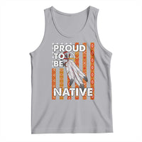 Native American Tank Top Proud To Be Native American Flag Tribal Prints Medicine Wheel - Wonder Print Shop