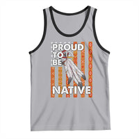 Native American Tank Top Proud To Be Native American Flag Tribal Prints Medicine Wheel - Wonder Print Shop