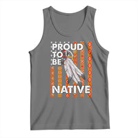 Native American Tank Top Proud To Be Native American Flag Tribal Prints Medicine Wheel - Wonder Print Shop