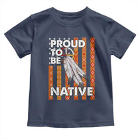 Native American Toddler T Shirt Proud To Be Native American Flag Tribal Prints Medicine Wheel - Wonder Print Shop