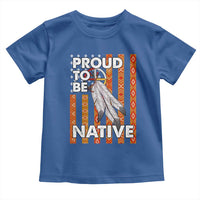 Native American Toddler T Shirt Proud To Be Native American Flag Tribal Prints Medicine Wheel - Wonder Print Shop
